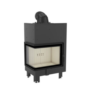 Kratki MBZ 13kw Inset Wood Burning Stove With Left Curved Side Glass - MBZ/L/BS/SG