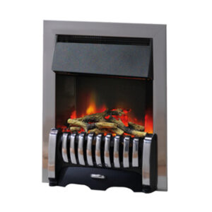 Pure Glow Media Illusion Chrome Inset Electric Fire - Log or Coal