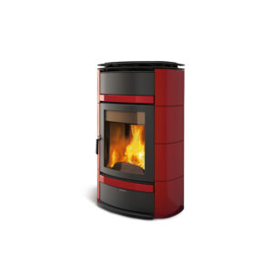 La Nordica Norma S Idro - 19.5kw Wood Burning Boiler Stove - Burgundy