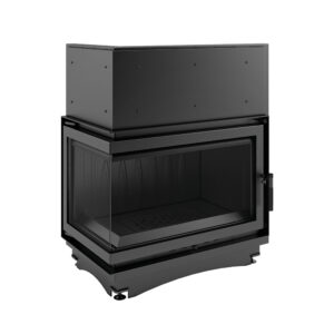Kratki Oliwia 16kw Inset Wood Burning Stove With Left Connected Side Glass - OLIWIA/L/BS