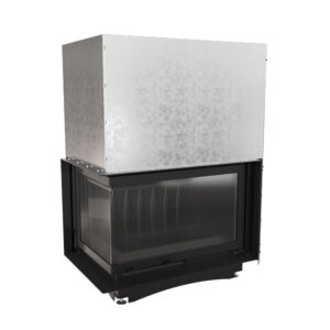 Kratki Oliwia 16kw Inset Wood Burning Stove With Left Connected Side Glass & Guillotine Door - OLIWIA/L/BS/G