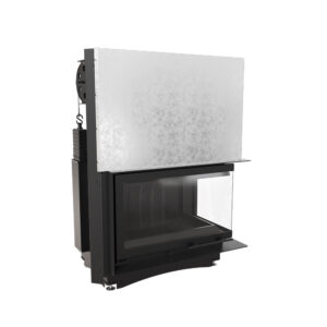 Kratki Oliwia 16kw Inset Wood Burning Stove With Right Connected Side Glass & Guillotine Door - OLIWIA/P/BS/G