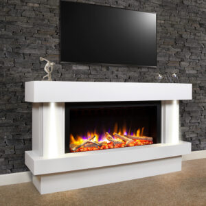 Celsi Ultiflame VR Orbital 800 Illumia Electric MDF Suite - Smooth White
