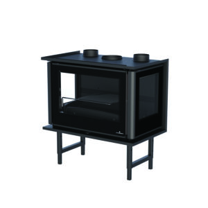 Bronpi Paris 70 Vision - 13kw Wood Burning Inset Stove With Side Glass