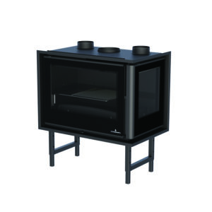 Bronpi Paris 70 Vision - 14.5kw Wood Burning Inset Stove With Right Side Glass