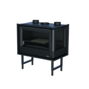 Bronpi Paris 70 - 14.5kw Wood Burning Inset Stove With Right Side Glass