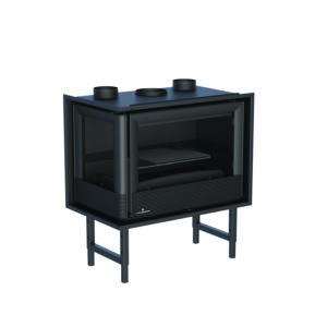 Bronpi Paris 70 - 14.5kw Wood Burning Inset Stove With Left Side Glass