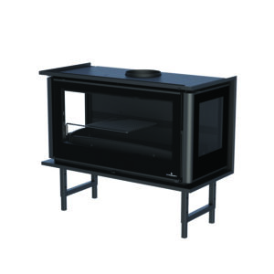 Bronpi Paris 90 Vision - 14kw Wood Burning Inset Stove With Side Glass