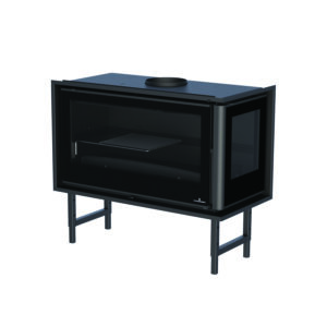 Bronpi Paris 90 Vision - 14.5kw Wood Burning Inset Stove With Right Side Glass