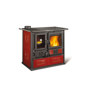 La Nordica Rosa Sinistra Reverse - 8.2kw Wood Burning Cooker - Burgundy