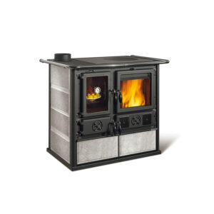 La Nordica Rosa Sinistra Reverse - 8.2kw Wood Burning Cooker - Natural Stone