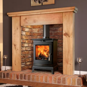 Portway Rochester 5kw Defra Wood Burning Stove - Black Trim