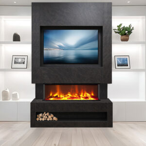 Celsi Electriflame VR S-1000 Media Wall Suite - Cupria Slate