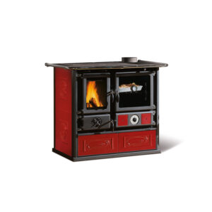 La Nordica Rosa - 15.5kw Wood Burning Boiler Cooker - Burgundy