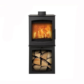 Mi Fires Medium Tinderbox 5kw Defra Wood Burning Stove With Log Box