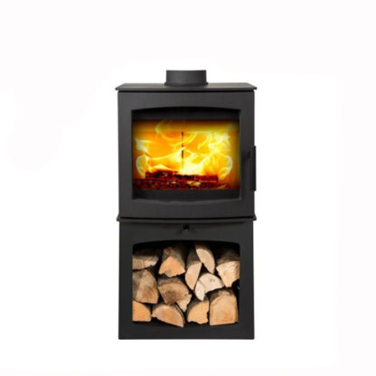 Mi Fires Small Tinderbox 5kw Defra Wood Burning Stove With Log Box
