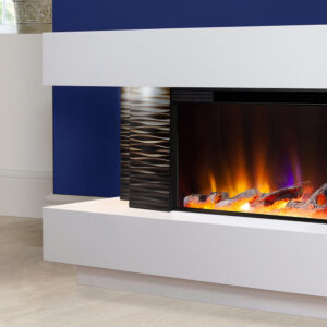 Celsi Electriflame VR Toronto 1000 Illumia Electric MDF Suite - Textured Black & White