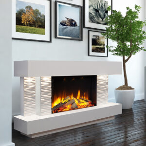 Celsi Ultiflame VR Toronto S-600 Illumia Electric MDF Suite - Textured White