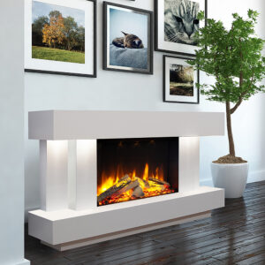 Celsi Ultiflame VR Toronto S-600 Illumia Electric MDF Suite - Smooth White