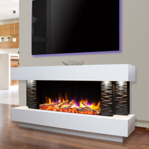 Celsi Ultiflame VR Toronto 800 Illumia Electric MDF Suite - Textured Black & White