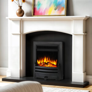 Celsi Ultiflame Ultra SL Bauhaus Hearth Mounted Inset Electric Fire - Black