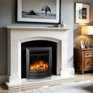 Celsi Ultiflame Ultra SL Camber Hearth Mounted Inset Electric Fire - Textured Black