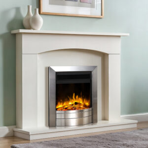 Celsi Ultiflame Ultra SL Essence Hearth Mounted Inset Electric Fire - Satin Silver