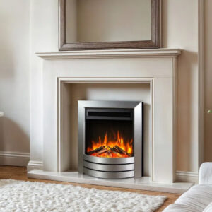Celsi Ultiflame Ultra Camber 1.5kw Electric Fire - Satin Silver