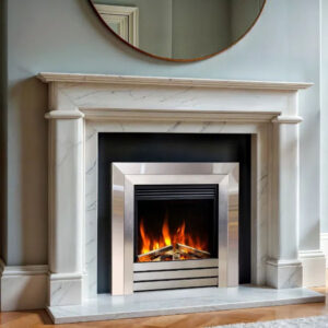 Celsi Ultiflame Ultra FX Acero 1.5kw Inset Electric Fire - Chrome & Satin Silver