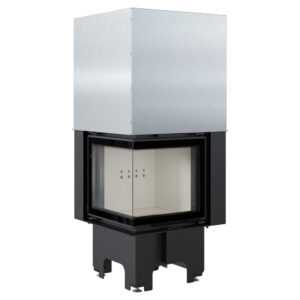 Kratki VN 480/480 - 8kw Inset Wood Burning Stove With Left Connected Side Glass & Guillotine Door - VNL/480/480