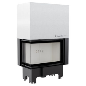 Kratki VN 810/410 - 14kw Inset Wood Burning Stove With Left Connected Side Glass & Guillotine Door - VNL/810/410