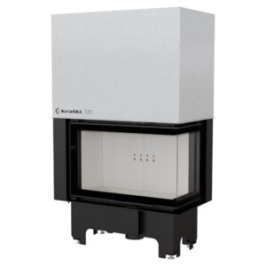 Kratki VN 810/410 - 14kw Inset Wood Burning Stove With Right Connected Side Glass & Guillotine Door - VNP/810/410
