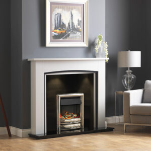 Pure Glow Westbury 48" White Mist With Grey Slate Inlay Oak Surround