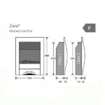 Pure Glow Zara Inset Gas Fire - Graphite