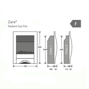 Pure Glow Zara Inset Gas Fire - Graphite