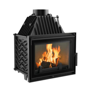 Kratki Zuzia Eco 12kw Inset Wood Burning Stove With Black Glass Edge - ZUZIA/ECO/DECO/150