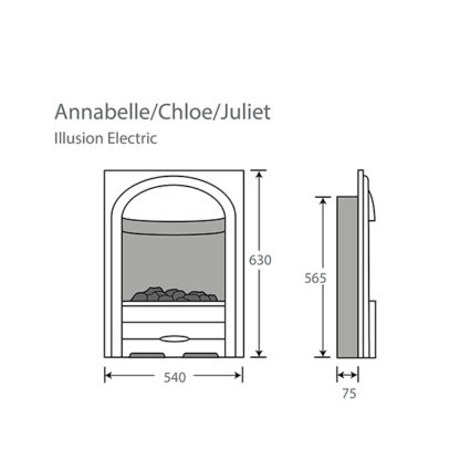 Pure Glow Annabelle Illusion Inset Electric Fire - Log or Coal - Image 2