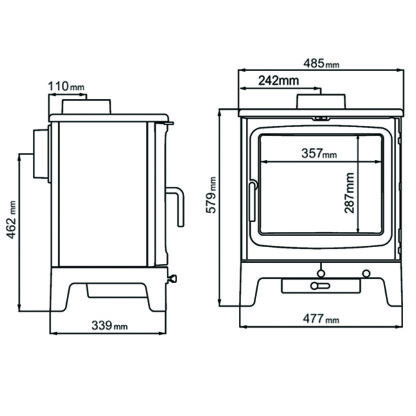 Saltfire Bignut - 5kw Defra Wood Burning Stove - Image 3