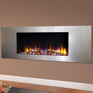 Celsi Ultiflame VR Metz 1.6kw Electric Fire - Satin Silver