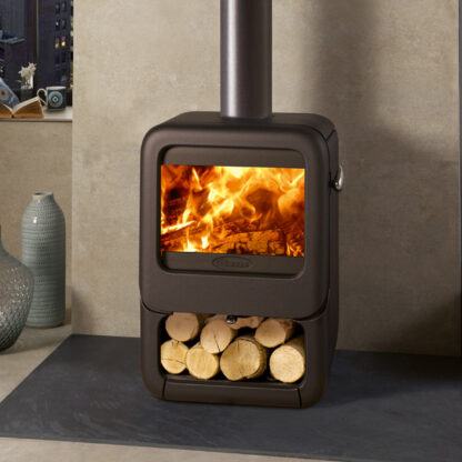 Dovre Rock 350 7kw Wood Burning Stove With Log Store - Image 2
