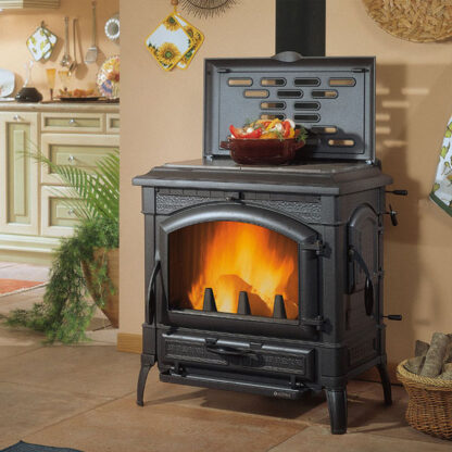 La Nordica Isotta Con Cerchi Evo 11.9kw Wood Burning Stove With Hotplate - Image 2