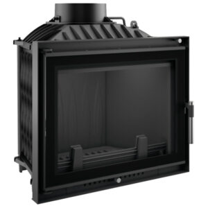 Kratki Eryk 12kw Inset Wood Burning Stove With Black Glass Edge - ERYK/DECO