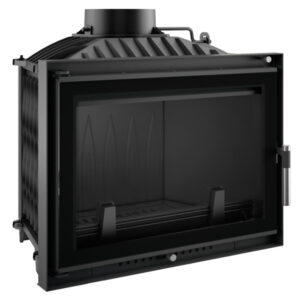 Kratki Wiktor 14kw Inset Wood Burning Stove With Black Glass Edge - WIKTOR/DECO