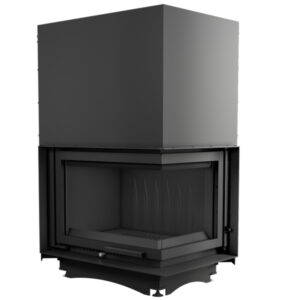 Kratki Zuzia 16kw Inset Wood Burning Stove With Right Side Glass & Guillotine Door - ZUZIA/P/BS/G