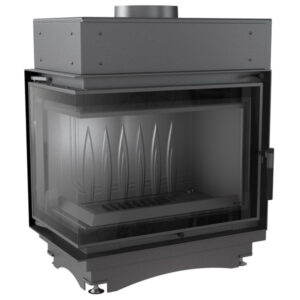 Kratki Maja 8kw Inset Wood Burning Stove With Left Side Glass & Black Glass Edge - MAJA/L/BS/DECO