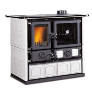 La Nordica Rosa 4.0 - Maiolica 8.4kw Wood Burning Cooker - White