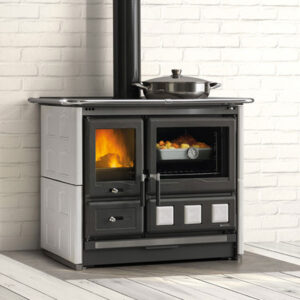 La Nordica Rosa XXL - Maiolica 8.5kw Wood Burning Cooker - White