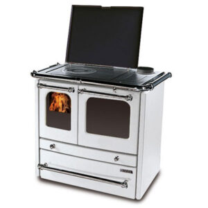 La Nordica Thermo Sovrana D.S.A. 13.5kw Wood Burning Cooker and Boiler Stove - White