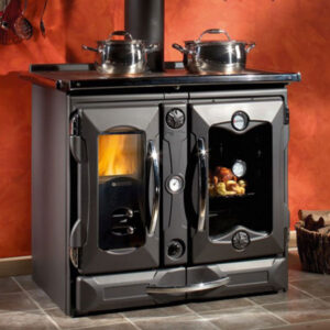 La Nordica Thermo Suprema Compact D.S.A. 18.5kw Wood Burning Cooker and Boiler Stove - Black