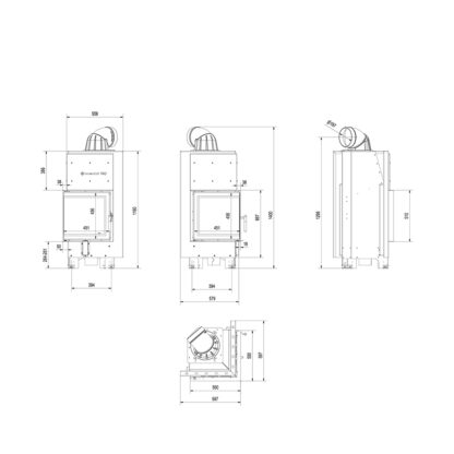 Kratki MBN 8kw Inset Wood Burning Stove With Left Connected Side Glass - MBN/L/BS - Image 3
